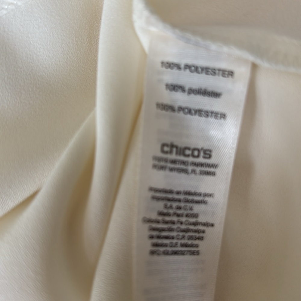 Party Ready Classic Layer Jade Tank in Ecru Chico’s  SZ 2     (US 12) - Picture 6 of 9